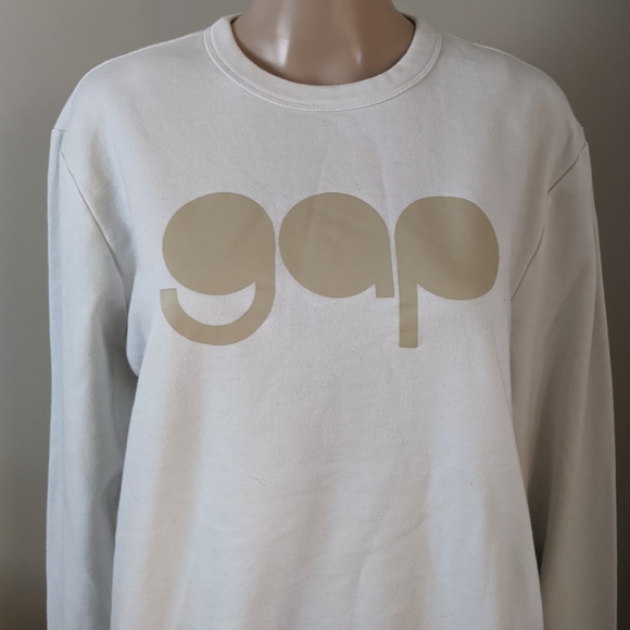 GAP Sweaters - Gap logo white crewneck sweater, size large